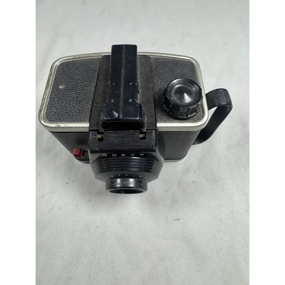 Vintage Ansco Readyflash Box Camera Black Bakelite For Parts Repair Display